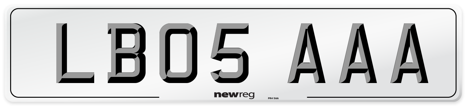 LB05 AAA Number Plate from New Reg